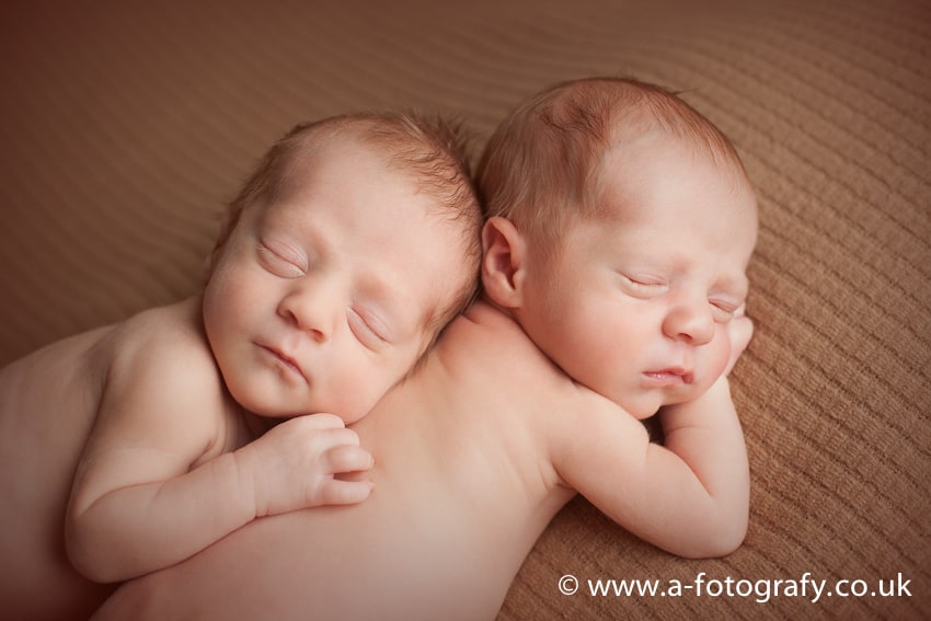 Twins newborn portrait photographer