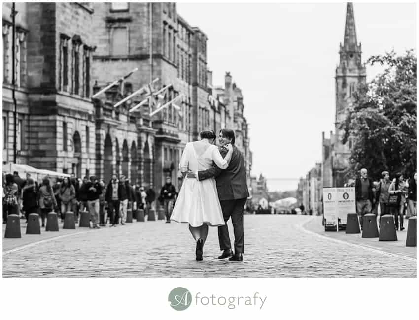 Edinburgh Royal mile wedding photos