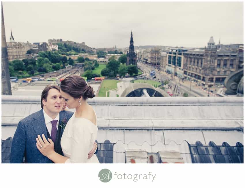 Edinburgh balmoral hotel wedding photography 