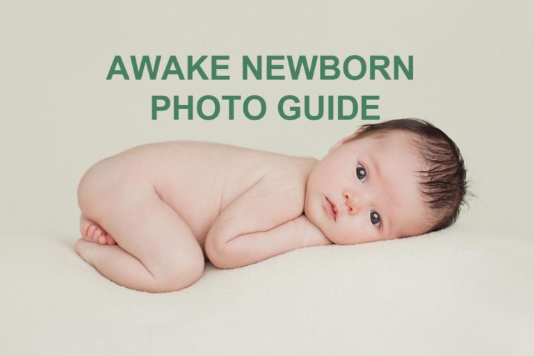 How to take awake newborn photos and manage fussy baby