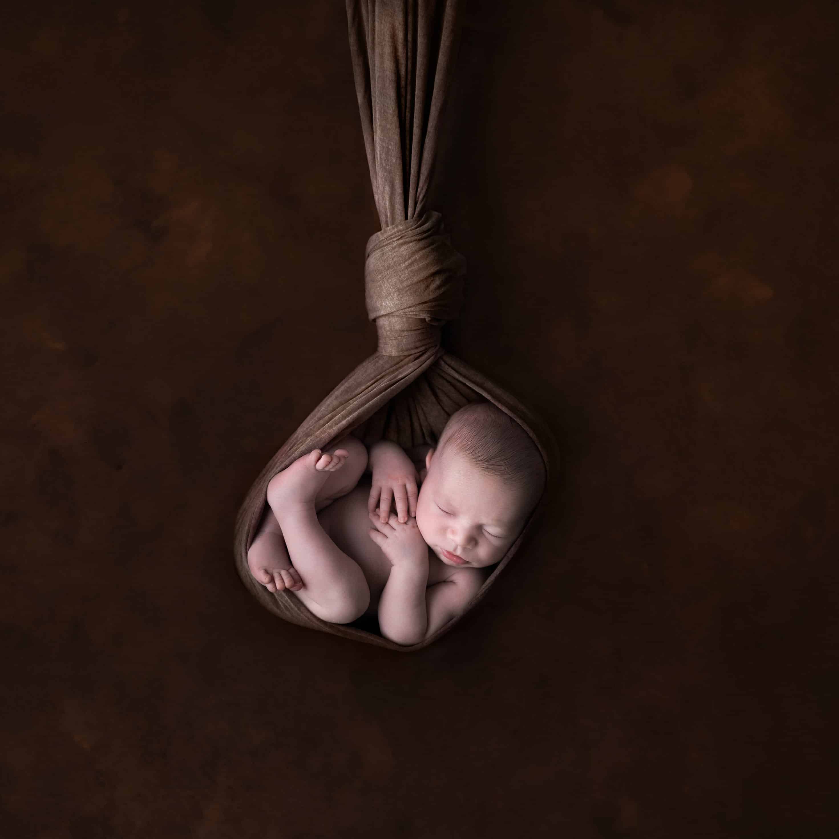 artistic cute newborn baby photos done in Edinburgh photography studio