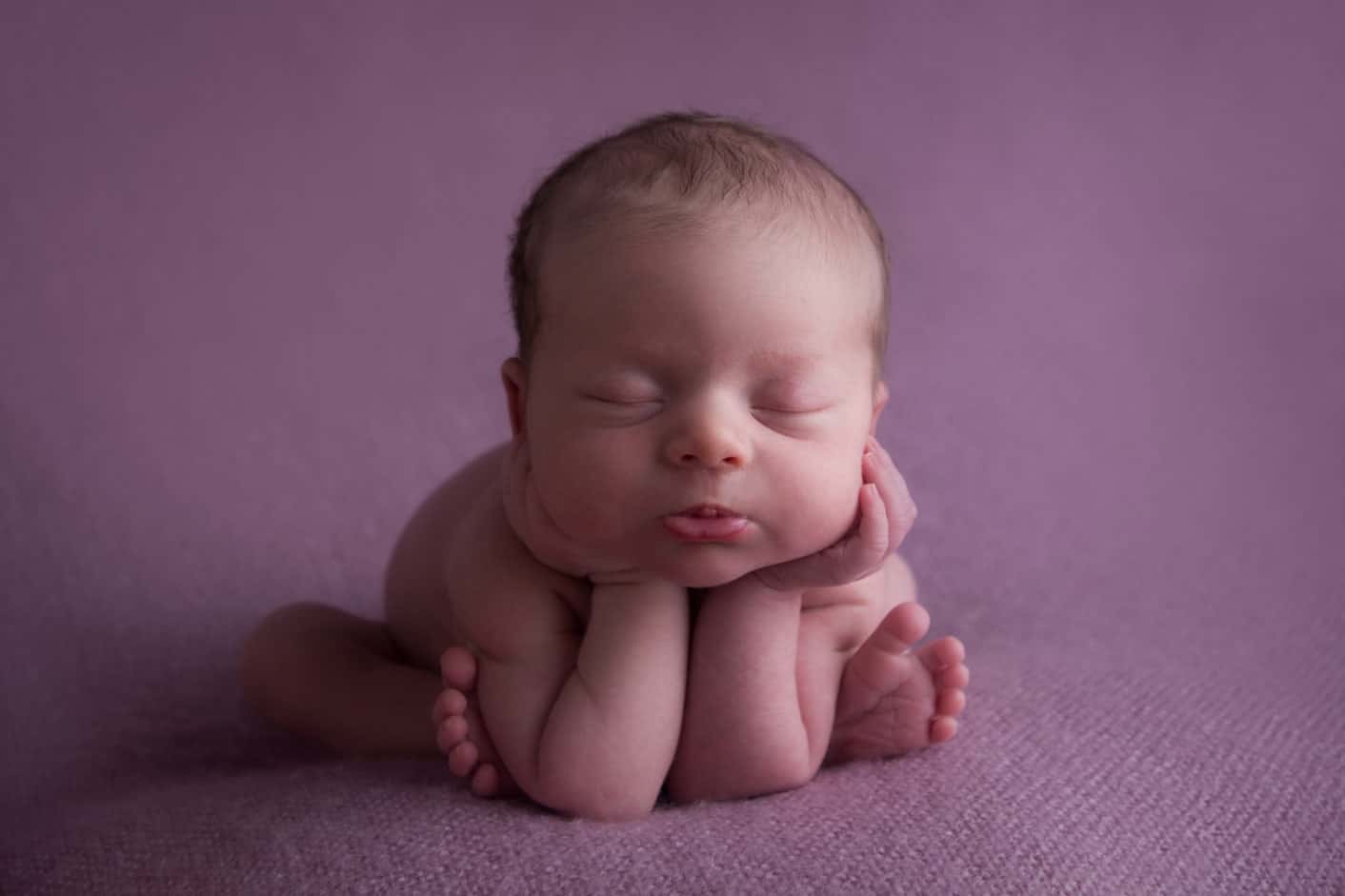 newborn frog pose done safely