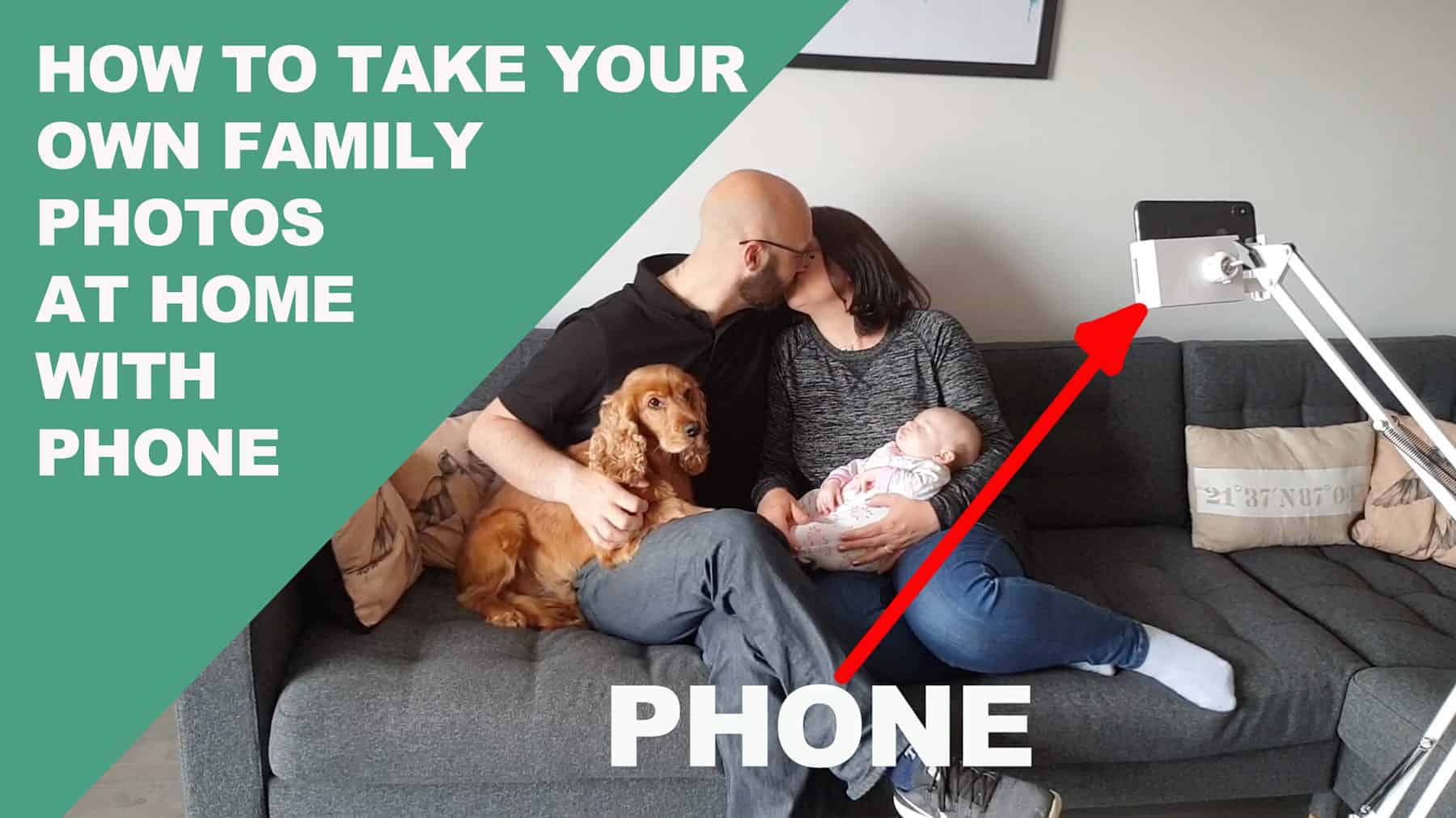 tutorial to learn how to take diy family photos with phone
