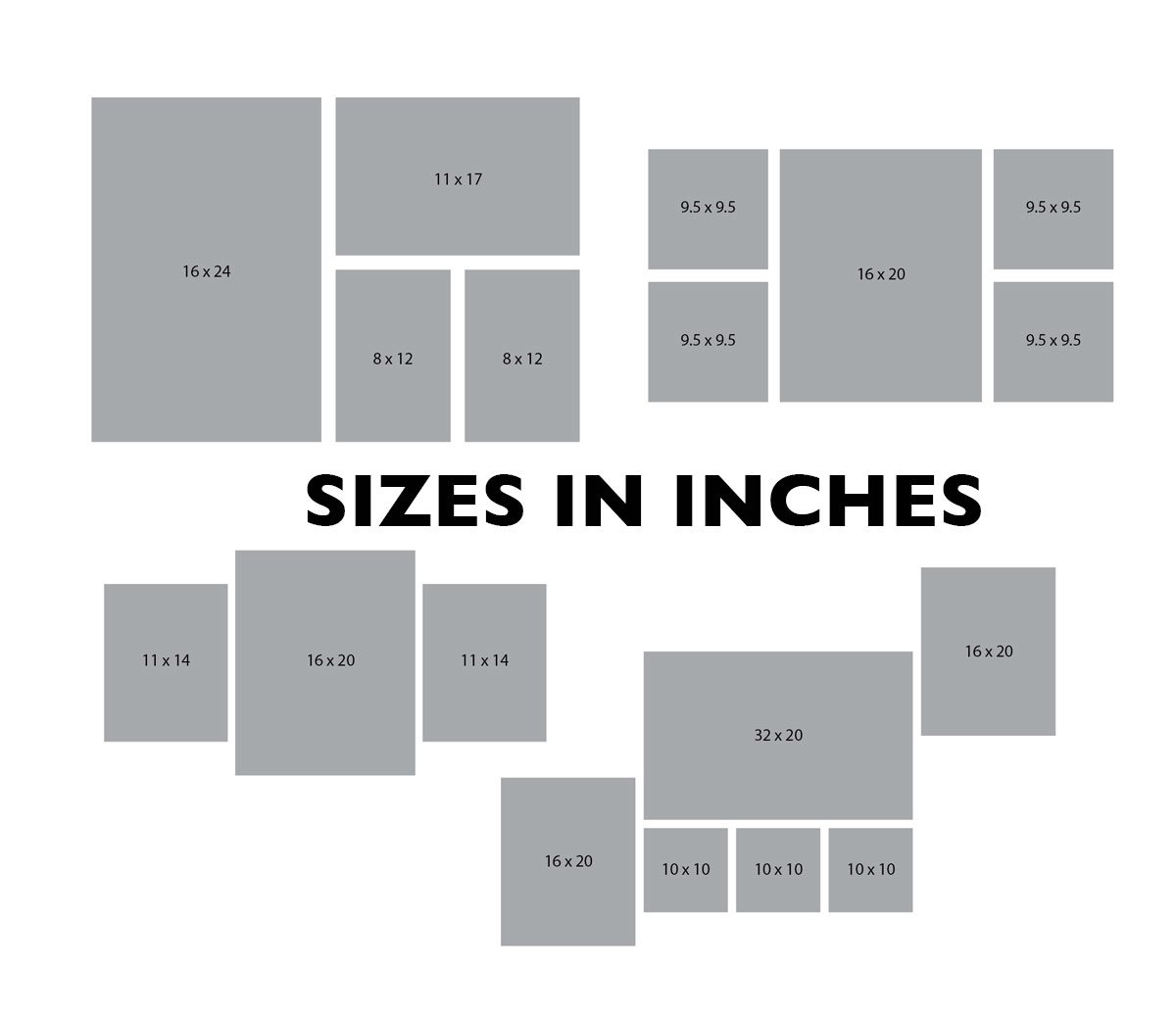 Frame and Photo sizes in inches to cm 4